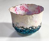 sorrowvessel final2 20230424-IMG 9370 : OCA, chestnut ink, ctc, papier mache, stitching, vessel
